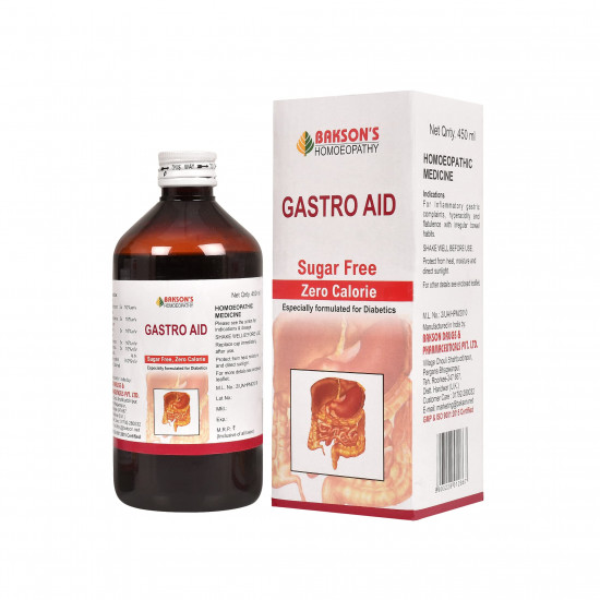 Dr. Bakshi's BAKSON'S HOMOEOPATHY Gastro Aid (Sugar Free) Syrup (450ml)