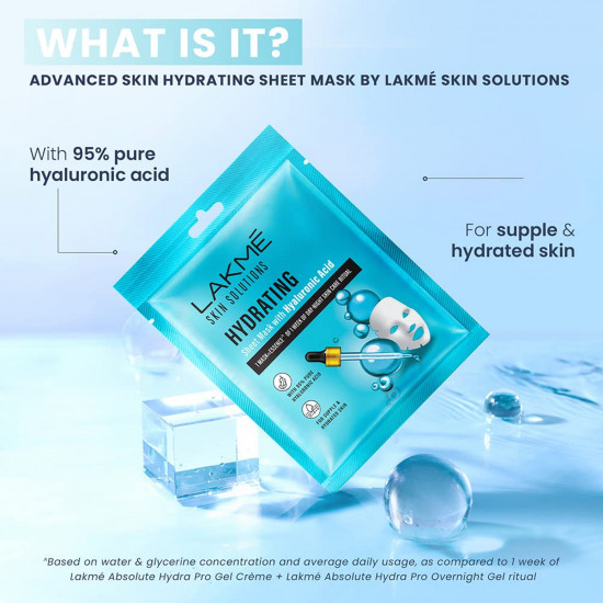 LAKMÉ Solutions Sheet Mask Hydrating with Hyaluronic Acid 25ml