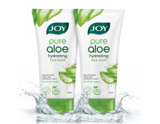 Joy Hydrating Aloe Vera Face Wash for Summers | Controls Excess Oil & Removes Dirt 150ml x 2 | Non Drying Gel Face Wash