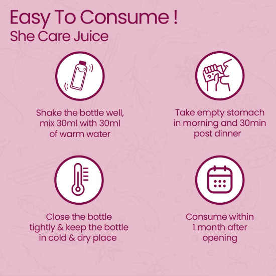 KRISHNA'S HERBAL & AYURVEDA She Care Juice 1000ml, Herbal Supplement for Hormonal Balance, PCOS, PCOD, Period Pain Relief, Hair and Skin Health | Women Wellness Juice KRISHNA'S HERBAL & AYURVEDA She Care Juice 1000ml, Herbal Supplement for Hormonal Balance, PCOS, PCOD, Period Pain Relief, Hair and Skin Health | Women Wellness Juice