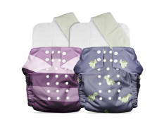 Mother Sparsh Plant Powered Cloth Diaper for Babies-Free Size | Medical Grade Fabric with 100% Organic Cotton | 13 Layer Breathable Soaker With Built-In Booster Pad | Pack of 2