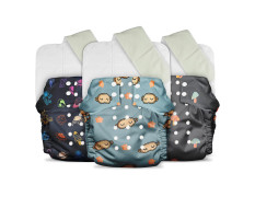 Mother Sparsh Plant Powered Cloth Diaper For Babies-Free Size|Medical Grade Fabric With 100% Organic Cotton|13 Layer Breathable Soaker With Built-In Booster Pad|Pack Of 3