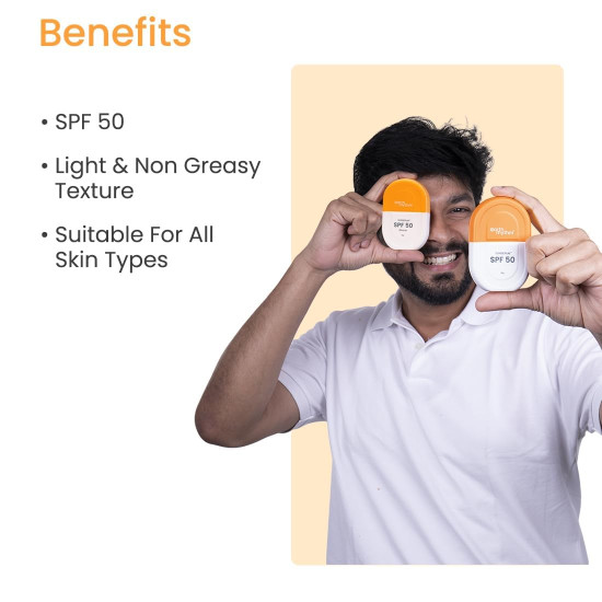 Earth Rhythm Mineral Sunscreen Serum SPF 50 with Zinc Oxide & Vitamin E | Light and non-greasy Texture | Face serum with SPF 50, Sunserum| All skin types | Unisex – 50g