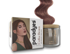 Paradyes Semi-permanent Coffee Brown DIY Conditioner Based Hair Colour infused with Aloe-vera, Bhringaraj, Brahmi, Almonds & Amla 120 gm