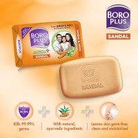 BoroPlus Antiseptic And Moisturising Bathing Sandal Soap With Sandal & Neem | 99.9% Germ And Virus Protection | For Smooth, Soft, Moisturised & Nourished Skin, 125G (Pack Of 4) BoroPlus Antiseptic And Moisturising Bathing Sandal Soap With Sandal & Neem | 99.9% Germ And Virus Protection | For Smooth, Soft, Moisturised & Nourished Skin, 125G (Pack Of 4)