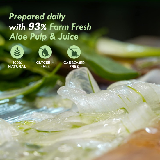 Nat Habit Pure Aloe Vera Face Gel For Healthy Skin & Hair, Natural Oil Free Moisturizer & Anti-Dandruff (Pack of 2 X 80g)