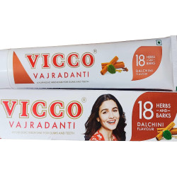 Vicco Vajradanti Paste Dalchini Flavour (80gm) by JV - Pack of 3