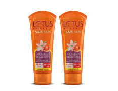 Lotus Herbals Safe Sun Uv Screen Matte Gel Spf 50| Comfrey,Vanilla, Horse Extract| Paraben Free, Cruelty free, no white cast| Normal to Oily Skin| Pa+++ | 30 gm (Pack Of 2)