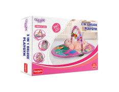 Funskool Giggles Deluxe Play Gym, Pink Colour Activity Playgym, 3 in 1 Modes of Play, with Arch and 3 Toys, Easy to Clean and wash, for 2 Month + Upto 6 Months.