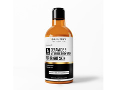 Dr. Sheth's Ceramide & Vitamin C Body Wash | For Bright, Healthy & Glowing Skin | Exfoliates & Evens Skin Tone | 4% Actives (1% Lactic Acid, 1% Glycolic Acid & 2% Niacinamide) | Sulphate Free | Gentle Exfoliating Shower Gel