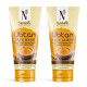NutriGlow NATURAL'S Ubtan Face Wash (100g), Face Scrub (100g), Set of 2 for Tan-Free Skin