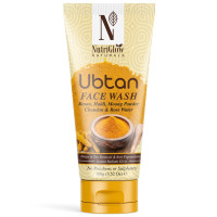 NutriGlow Natural’s Ubtan Face Wash for All Skin Types with Haldi, Chandan & Rose Water, 100g