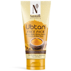 NutriGlow Natural’s Ubtan Face & Body Pack for Glowing Skin with Haldi & Chandan, 100g