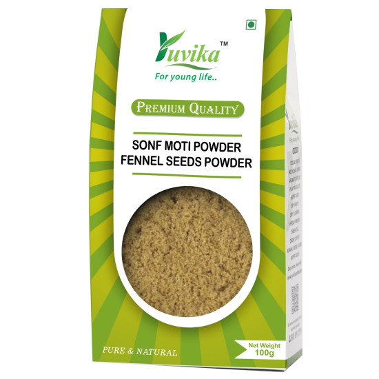 Yuvika Sonf Moti Powder - Saunf Moti Powder - Fennel Seeds - Foeniculum Vulgare 100 Grams
