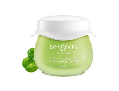 DOT & KEY Cica + Niacinamide Oil-Free Face Moisturizer For Calm, Acne Free Hydrated Skin Fades Acne Scars & Dark Spots, Soothes Redness & Irritation | For Oily, Acne Prone & Sensitive Skin | 60Ml Jar