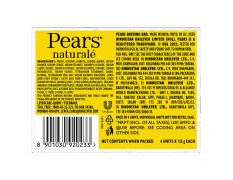 Pears Naturale Refreshing Vitamin C 4x125g Bathing Bar with Natural Vitamin C Extract | for Refreshed & Radiant glowing Skin|with goodness of 100% Natural Ingredients