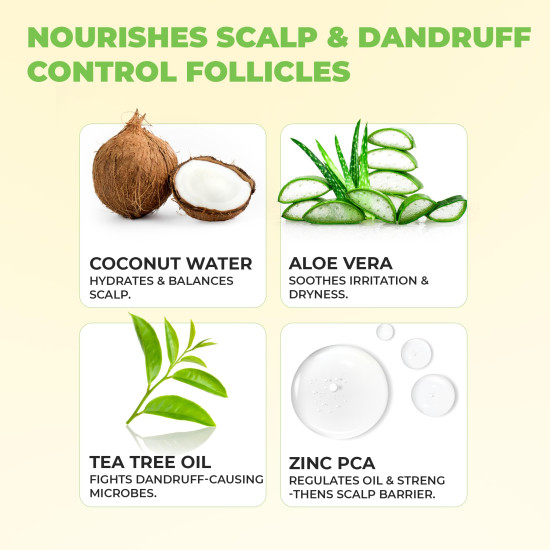 Avimee Herbal Shakuntala Dandruff Cleanser | Fights Dandruff & Moisturises Scalp Naturally | With Aloe Vera, Apple Cider Vinegar, Tea Tree Oil & Neem Oil | 200 ml