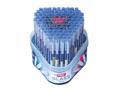 FLAIR Glass Gel Pen | Tip Size 0.6 mm | Elegant Looks | Soft Rubber Grip | WaterProof Ink | Smudge Free Writing | Ideal for School, College & Office | Blue, Black & Red Ink, Tumbler Set Of 100 Pens