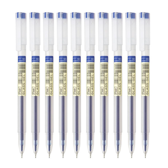 FLAIR Glass Gel Pen Wallet Pack | Tip Size 0.6 mm | Water Proof Ink For Smooth Flow System | Low-Viscosity Ink For Smudge Free Writing | Blue Ink, Pack Of 20 FLAIR Glass Gel Pen Wallet Pack | Tip Size 0.6 mm | Water Proof Ink For Smooth Flow System | Low-Viscosity Ink For Smudge Free Writing | Blue Ink, Pack Of 20