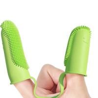 Inralimot Dog Toothbrush Cat Finger, Teeth Cleaning Set Soft Bristles for Easy Dental Care Toothbrush Suitable for Large to Small Dogs Cats and Small Pets Color: Pink or cyan,Manual, Adult