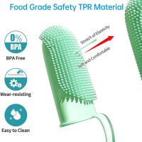 Inralimot Dog Toothbrush Cat Finger, Teeth Cleaning Set Soft Bristles for Easy Dental Care Toothbrush Suitable for Large to Small Dogs Cats and Small Pets Color: Pink or cyan,Manual, Adult