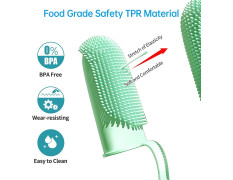 Inralimot Dog Toothbrush Cat Finger, Teeth Cleaning Set Soft Bristles for Easy Dental Care Toothbrush Suitable for Large to Small Dogs Cats and Small Pets Color: Pink or cyan,Manual, Adult