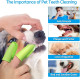 Inralimot Dog Toothbrush Cat Finger, Teeth Cleaning Set Soft Bristles for Easy Dental Care Toothbrush Suitable for Large to Small Dogs Cats and Small Pets Color: Pink or cyan,Manual, Adult
