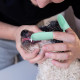 Inralimot Dog Toothbrush Cat Finger, Teeth Cleaning Set Soft Bristles for Easy Dental Care Toothbrush Suitable for Large to Small Dogs Cats and Small Pets Color: Pink or cyan,Manual, Adult