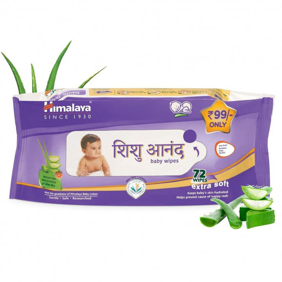 Himalaya Shishu Anand Baby Wipes Extra Soft-72s