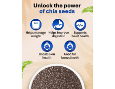 True Elements Chia Seeds 2kg - Raw Seeds for Eating | Chia seeds | Non GMO | Seeds for Weight Management | Diet Food | Rich in Fibre and Calcuim