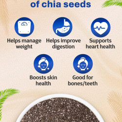 True Elements Chia Seeds 2kg - Raw Seeds for Eating | Chia seeds | Non GMO | Seeds for Weight Management | Diet Food | Rich in Fibre and Calcuim