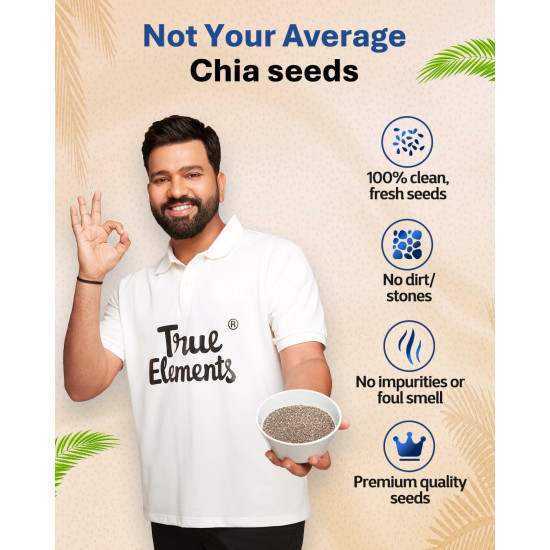 True Elements Chia Seeds 2kg - Raw Seeds for Eating | Chia seeds | Non GMO | Seeds for Weight Management | Diet Food | Rich in Fibre and Calcuim True Elements Chia Seeds 2kg - Raw Seeds for Eating | Chia seeds | Non GMO | Seeds for Weight Management | Diet Food | Rich in Fibre and Calcuim