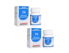 Dr. Bakshi's BAKSON'S HOMOEOPATHY Biochemic Combination Tablets # 16 (NERVOUS EXHAUSTION) Tablets (250 Units) (Pack of 2)