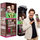 VIP Hair Colour Shampoo for Men and Women, 180ml, Dark Brown | No Ammonia | Long Lasting Hair Color | Hair Colour At Home