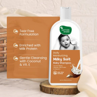 Mother Sparsh Milky Soft Baby Shampoo - 200ml | For Daily Moisturizing | Tear Free Formula With Milk Protein, Vitamin E & Coconut Oil Mother Sparsh Milky Soft Baby Shampoo - 200ml | For Daily Moisturizing | Tear Free Formula With Milk Protein, Vitamin E & Coconut Oil