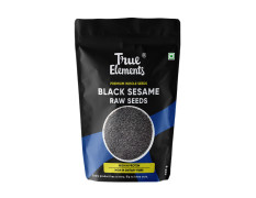 True Elements Raw Black Sesame Seeds 400gm - Black Til Seeds for Eating | Natural Black Gingelly Oil Seeds | Indian Spices for Everyday Essentials | Versatile ingridient | Antioxidant rich | Kaale Til