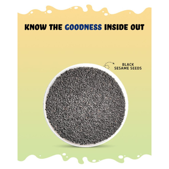 True Elements Raw Black Sesame Seeds 400gm - Black Til Seeds for Eating | Natural Black Gingelly Oil Seeds | Indian Spices for Everyday Essentials | Versatile ingridient | Antioxidant rich | Kaale Til