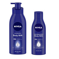 NIVEA Ultimate Best Seller Combo- Body Milk 400ml 5 in 1 Complete Care Nourishing Body Lotion & Soft 200ml Moisturizing Cream with Vitamin E, Jojoba Oil