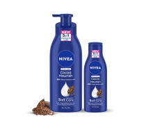 NIVEA Cocoa Nourish Body Lotion, 48H Deep Moisturization, for Very Dry Skin, Home & Travel Kit, 400ml+200ml