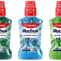 Colgate Plax Peppermint Mouthwash - 250 ml & Colgate Plax Fresh Tea Mouthwash - 250 ml & Colgate Plax Fresh Mint Mouthwash - 250ml