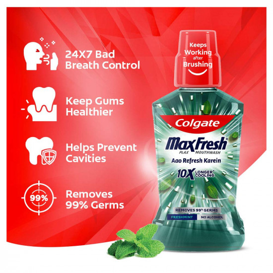 Colgate Plax Peppermint Mouthwash - 250 ml & Colgate Plax Fresh Tea Mouthwash - 250 ml & Colgate Plax Fresh Mint Mouthwash - 250ml