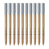 FLAIR Woody Ball Pen Wallet Pack | 0.7 mm Tip Size | Attractive Woody Design | Smooth Ink Flow System With Low-Viscosity Ink | Smudge Free Writing | Black Ink, Set Of 10 Pens FLAIR Woody Ball Pen Wallet Pack | 0.7 mm Tip Size | Attractive Woody Design | Smooth Ink Flow System With Low-Viscosity Ink | Smudge Free Writing | Black Ink, Set Of 10 Pens