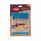 Flair Woody 0.7mm Ball Pen Blister Pack | Attractive Woody Design | Smooth Ink Flow System with Low-Viscosity Ink | Smudge Free Writing | Blue Ink, Pack of 10 Pens