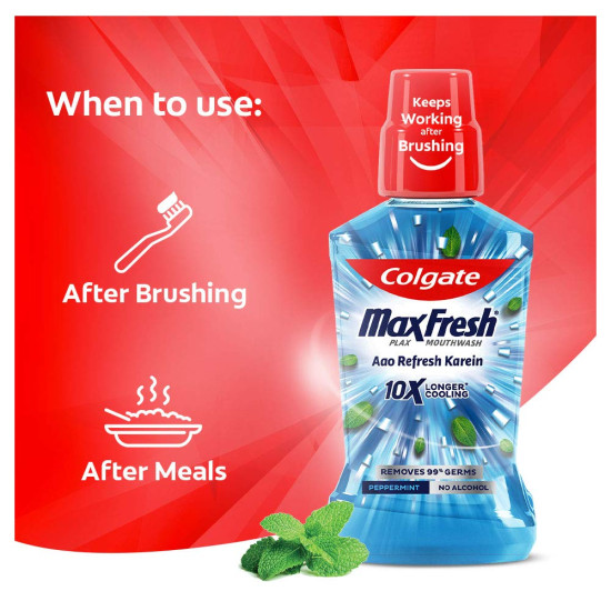 Colgate Plax Fresh Mint Mouthwash - 500 ml & Colgate Plax Fresh Tea Mouthwash - 500 ml & Colgate Plax Pepper Mint Mouthwash - 500 ml