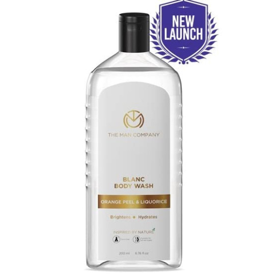 The Man Company Blanc Perfumed Body Wash for Men with Orange Peel & Liquorice | Shower Gel for Smooth & Hydrated Skin | Deep Moisturization | Toxin & SLS Free – 200 ml