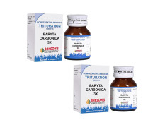 Dr. Bakshi's BAKSON'S HOMOEOPATHY BARYTA CARBONICA-3X TABLETS (100 UNITS) - Pack of 2