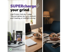 True Elements High Protein Oats 400g | 22g Protein | High Protein Rolled Oats | 100% Wholegrain | Rich in Fiber | No Added Sugar | Healthy Breakfast Cereal