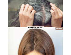 VIP Hair Colour Shampoo - Brown | Ammonia Free Hair Colour for Men and Women | 20ml (Pack of 5)