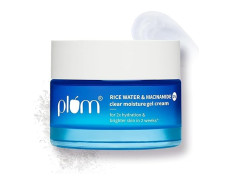 Plum 2% Niacinamide & Rice Water Superlight Gel Cream Moisturizer for Face | Oil-Free Hydration | Brightens, Fades Blemishes | Dermat-Tested | All Skin Types | Women & Men | 100% Vegan | 50 g