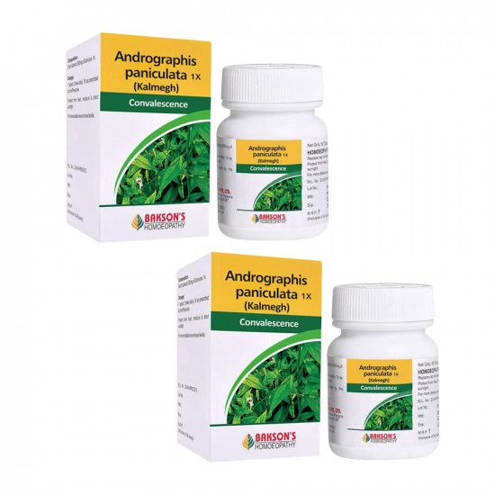 Dr. Bakshi's BAKSON'S HOMOEOPATHY ANDROGRAPHIS PANICULATA (KALMEGH) -1X-50TAB (Pack of 2)